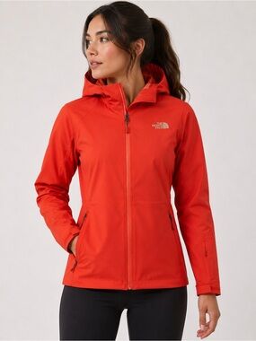 NWOT The North Face Wind Waterproof Rain Jacket Orange Boys 18/20 Womens S
